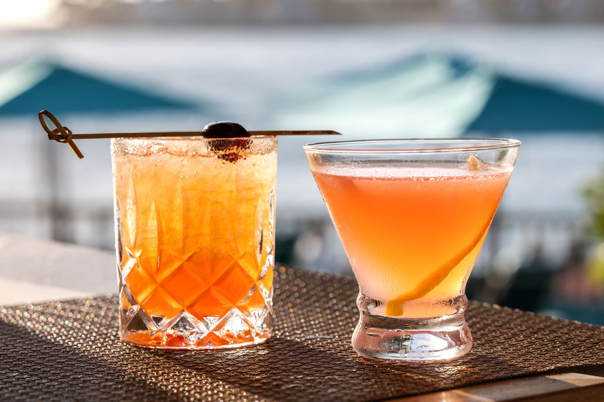 A Garden Of Eden and Spring Storm cocktail at Ocean Key